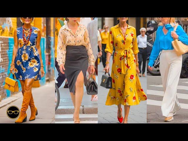 Milan's Summer Street Style: Timeless Beauty of Italian Elegance Best Summer Dress Over 50 60 70