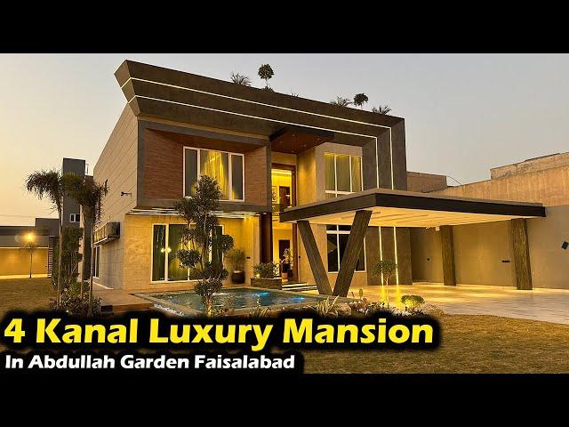 Fully Furnished 4 Kanal Luxurious Mention  In Abdullah Garden Faisalabad @AlAliGroup