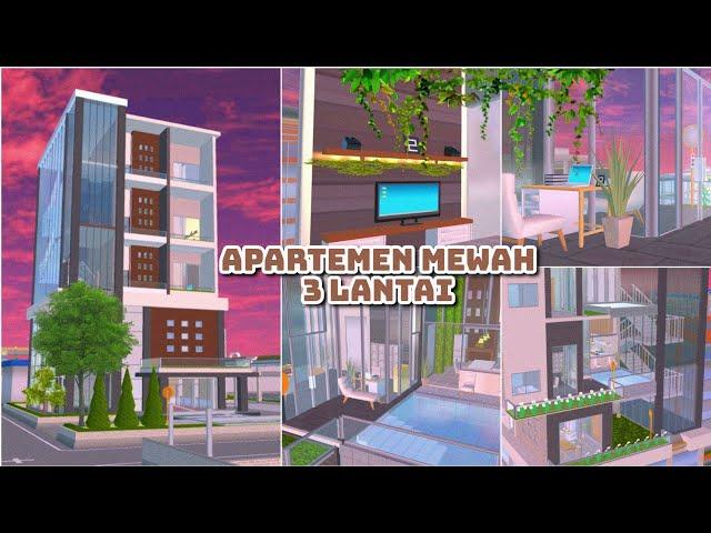 APARTEMEN MEWAH 3 LANTAI UNTUK DRAMA [Save+Edit] ||Build Sakura School simulator