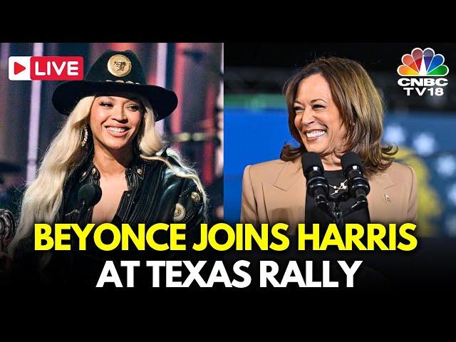 LIVE: Beyonce Joins Kamala Harris at Houston, Texas Campaign Rally | Beyonce LIVE | Trump | US N18G