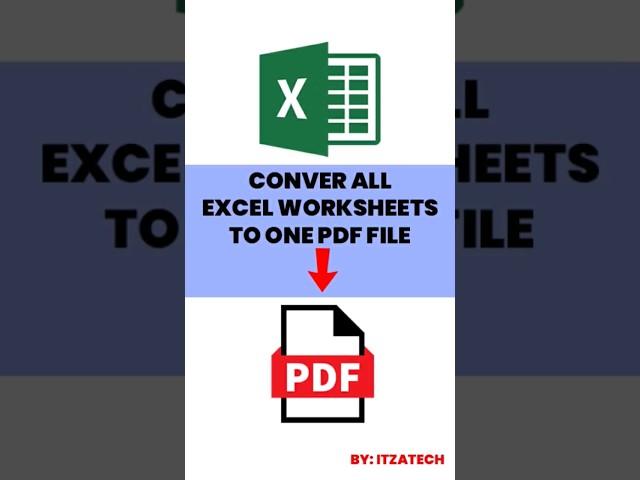 How to Convert Excel to PDF #shorts