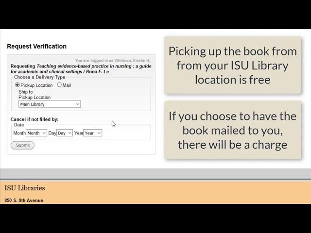 Requesting Materials from Main Library for Distance Students