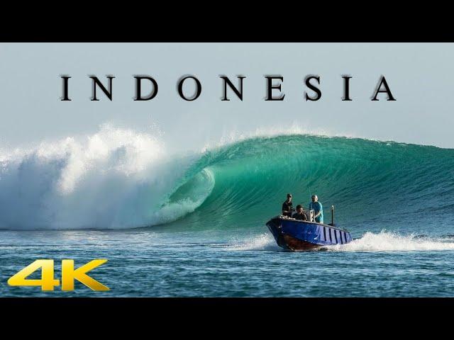 4k (ASMR) Waves of the World/Surfing - Indonesia - RELAXING MUSIC