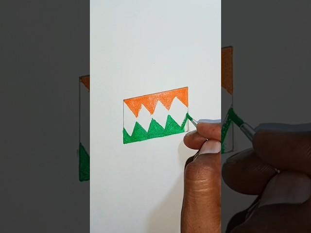 Indian Flag Drawing  #art #drawing #shorts #painting #flag