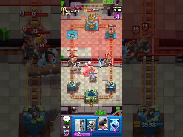  Sweaty defence against overleveled player #shorts #clashroyale