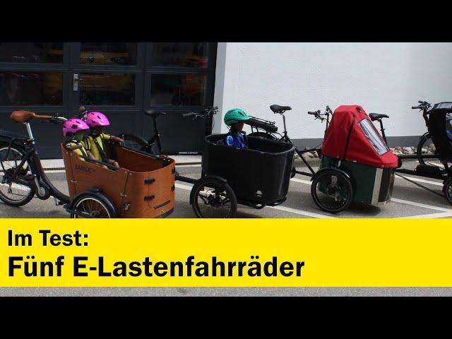 Fünf E-Lastenfahrräder im Vergleichstest | ÖAMTC