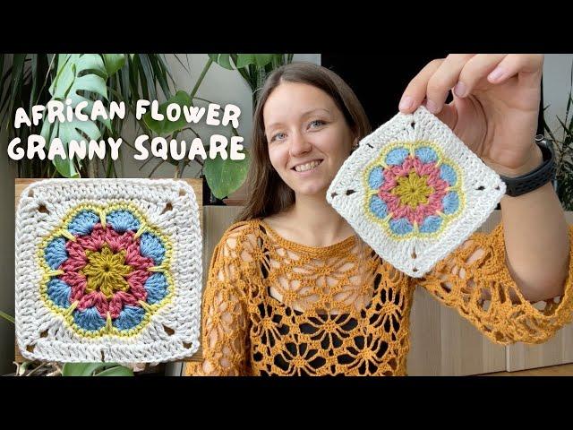  AFRICAN FLOWER GRANNY SQUARE | beginner friendly step-by-step pattern