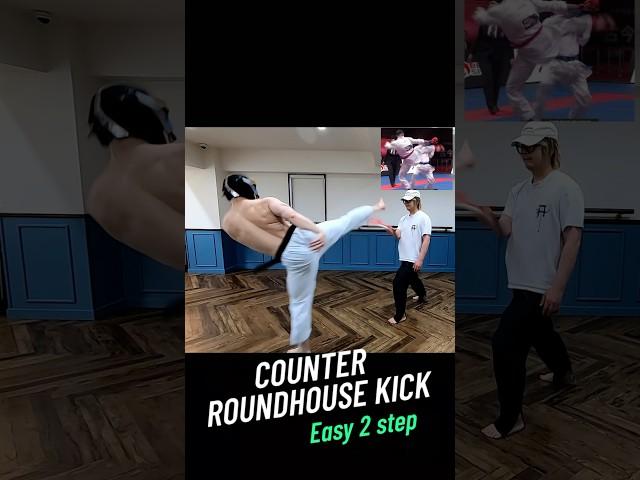 Counter Roundhouse kick / Karate kick“Mawashigeri“#karate #wkf #kumite #karatekidlegends #karatekid