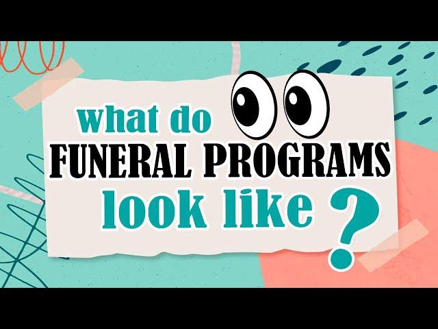 What Do Funeral Programs Look Like?