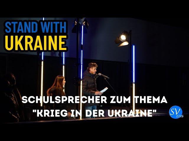 Rede der Schulsprecher | KELKHEIM STANDS WITH UKRAINE