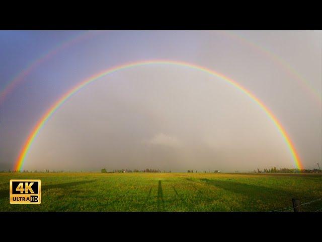 Rainbow Images - 4K Slideshow 1 Hour - Calm Music