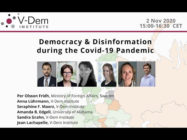 V-Dem Webinar: Democracy & disinformation during Covid-19