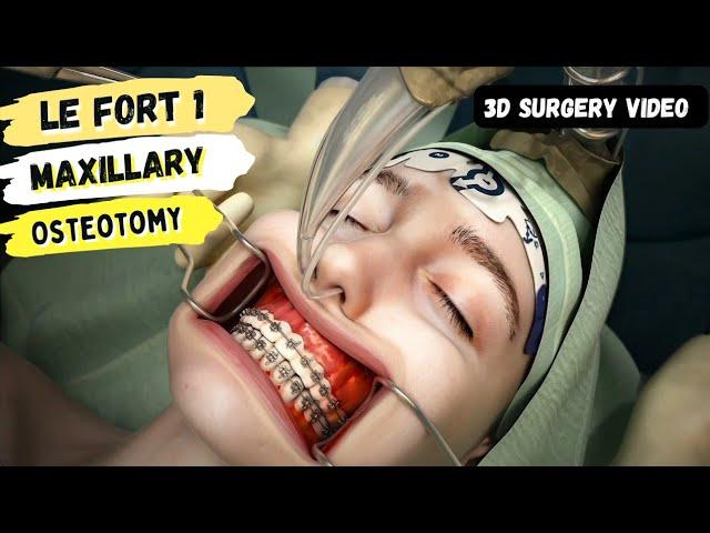 Le fort 1 Osteotomy Surgery 3D video _ Medical video.