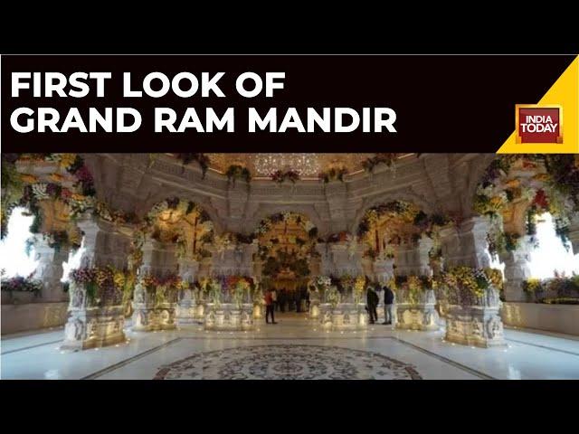 Ram Mandir News: Watch First Look Of Grand Ram Mandir | Ayodhya Ram Mandir Pran Pratishta News