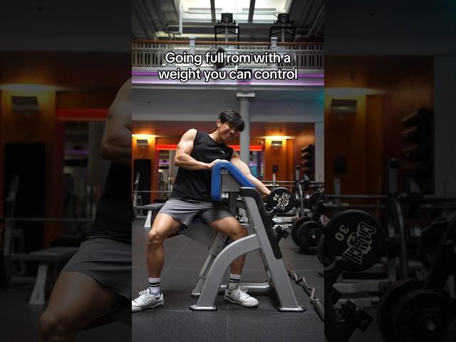 What happens when you go all the way DOWN on preacher curls…