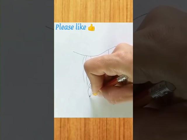 Beautiful girl drawing | Girl Drawing #shorts #trending  #shortvideo