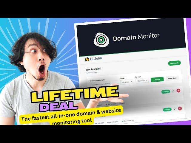 Domain Monitor Lifetime Deal I All-in-one domain & website monitoring tool