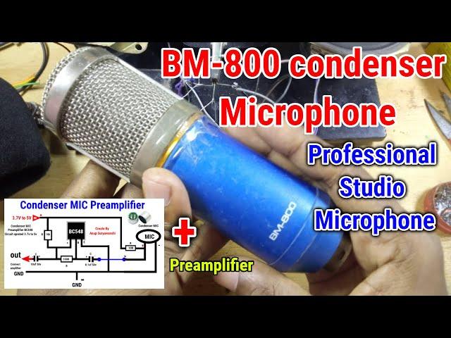 BM800 Condenser microphone Preamplifier ! BM800 condenser microphone Curcuit Diagram ! Preamp