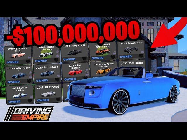 BUYING EVERY Car in ROBLOX Driving Empire!