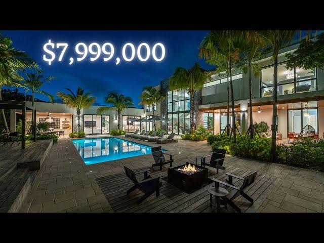 Tour this $7,999,000 TROPICAL MODERN VILLA in Miami