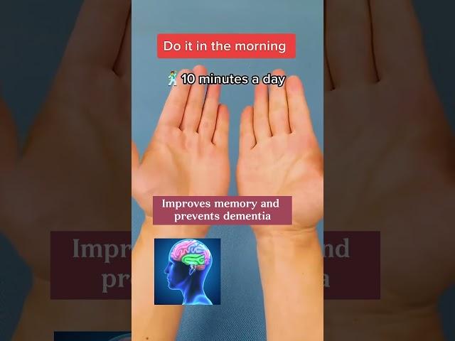 Simple Hands exercise Improves memory and prevents dementi. #brainhealth #handexercise #exercise