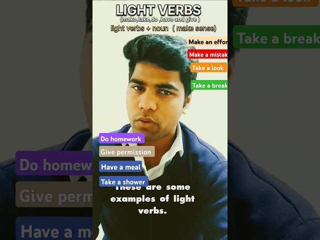 light verb with examples#englishgrammar#english#verbs