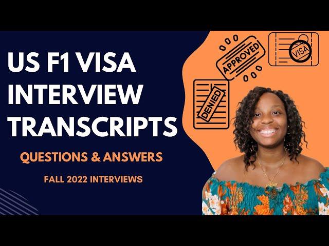 US F1 student visa questions and answers | F1 student visa interview transcripts | USA Study Visa