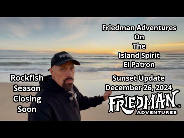 Important information about the Friedman Adventures trip on the Island Spirit on the sunset edition.