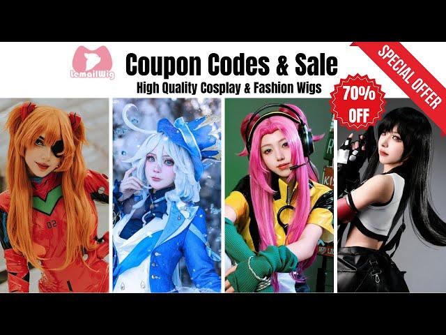 Lemail Wig Coupon Code & Wig Supplier Sale:  Save Up to 70% OFF Cosplay & Fashion Hair Wigs!