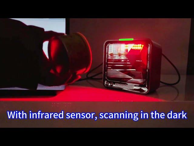 D0113 big window omni-directional barcode scanning with infrared light