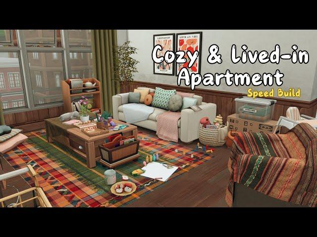 Cozy & Lived-in Sinlge Mom's apartment || Sims 4 CC Speed Build || CC included