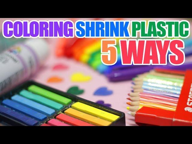 [5 WAYS!] How to Color Shrink Plastic/Shrinky Dinks!