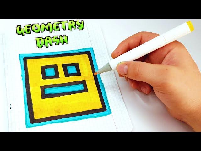 ГЕОМЕТРИ ДАШ -РИСУНКИ ПО КЛЕТОЧКАМ   -  Geometry Dash - PIXEL ART