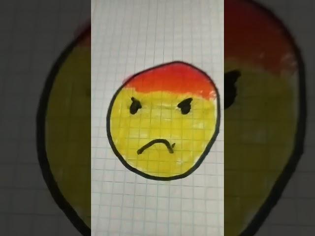 РИСУНОК ЗЛОЙ СМАЙЛИК #shorts