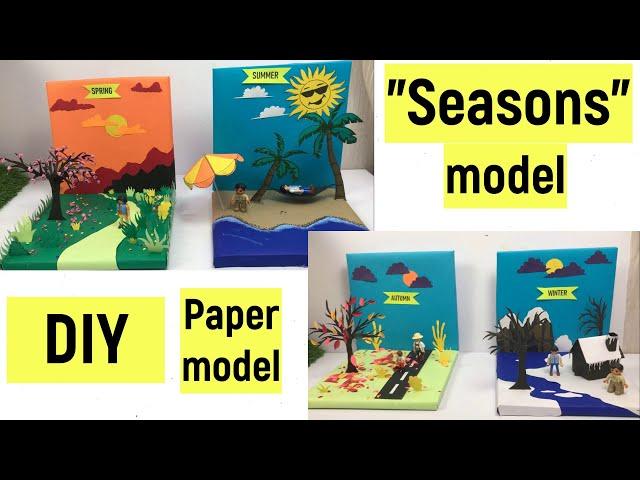 Seasons model for science exhibition | Seasons paper model | How to make seasons model @diyasfunplay