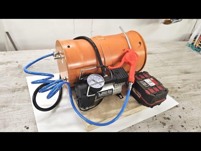 Amazing Idea Using PVC Pipe + Tyre Air Pump + 20v Parkside Battery