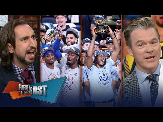 Thunder-Pacers Finals pick & KAT’s fit with New York Knicks under fire | NBA | FIRST THINGS FIRST