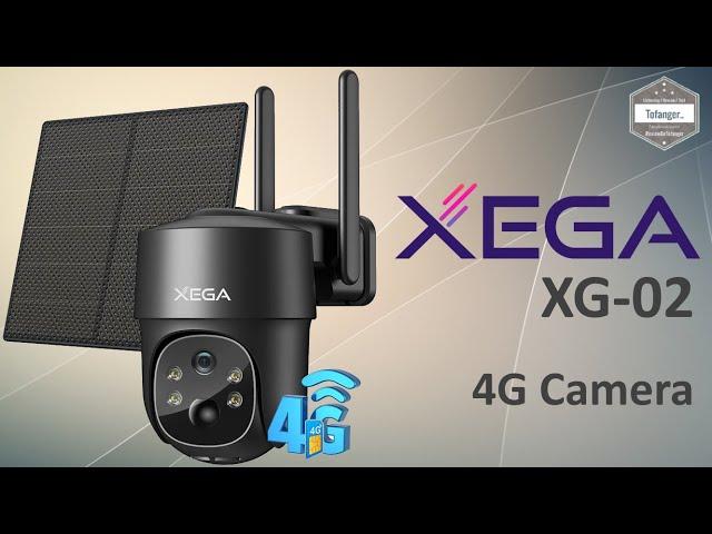 Xega XG-02 Camera - 3G 4G LTE Solar Security Camera with Sim Card - Ubox App - Android & iOS