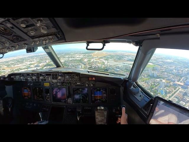 PILOT EYE VIEW - Boeing 737 landing on Antalya Airport (AYT), Turkey