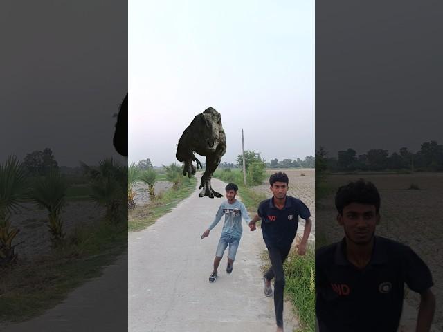 Big Dinosaur chase T-Rex attack part 201 #dinosaur #trending #vfx #youtube #shorts