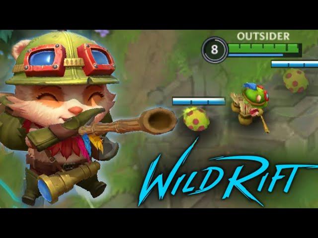 Wild Rift Teemo Gameplay | Teemo is OP!? - Build and Runes