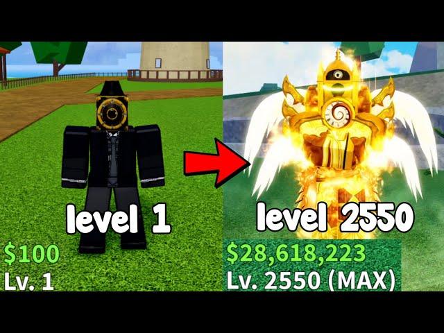 Starting Over as Titan Clockman Noob to Master Angle v4 Awakening in Blox Fruits