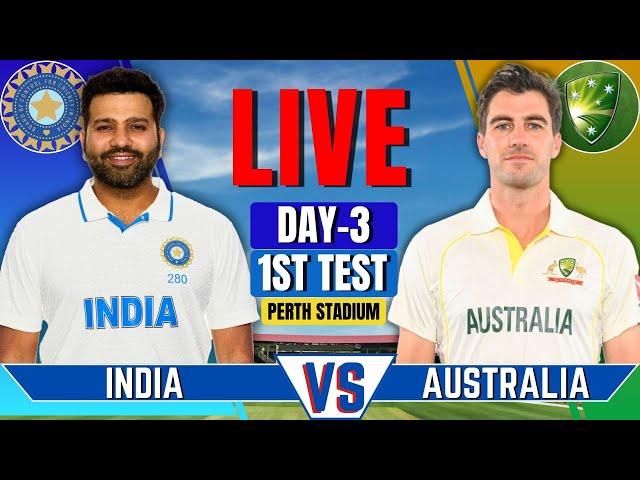 India vs Australia, 1st Test, Day 3 | IND vs AUS Live Match | Live Cricket Match Today | IND vs AUS