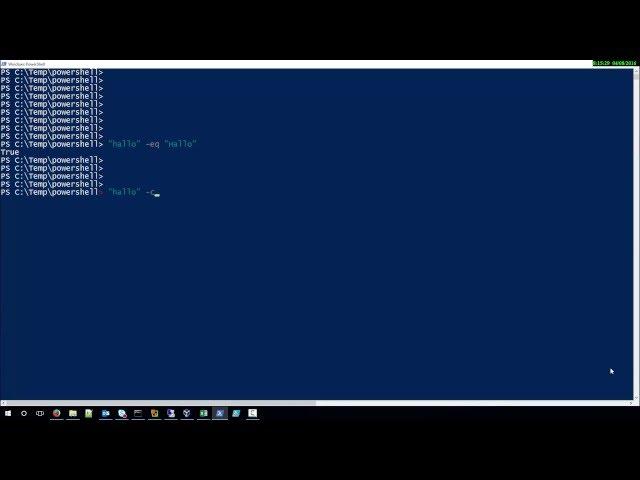 How to compare two strings case sensitive with Powershell