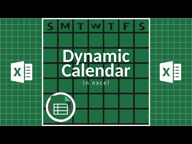 Dynamic Calendar in Excel (FULL TUTORIAL)‼️ #excel