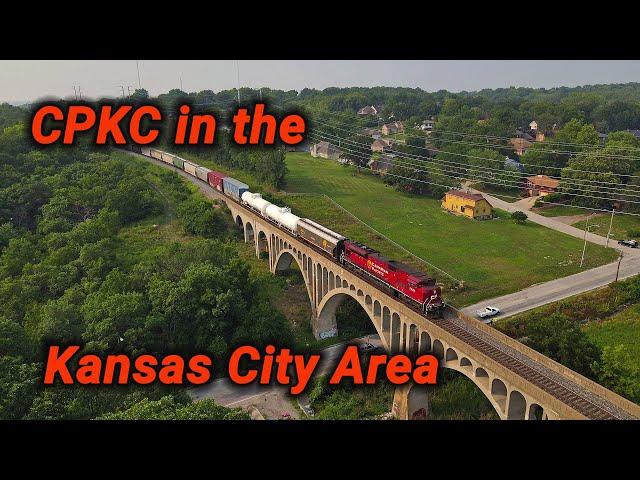 2023-07-16 CPKC and AMTK Trains in KC Area