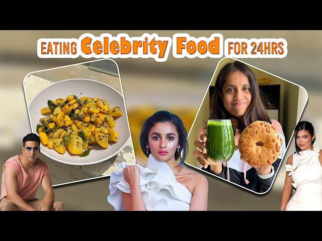 Eating CELEBRITY Favourite food for 24 hours  | Alia Bhatt, Kylie Jenner, Akshay Kumar