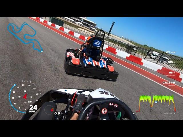 COTA Karting - Carlos vs. Will (Helmet Cam)