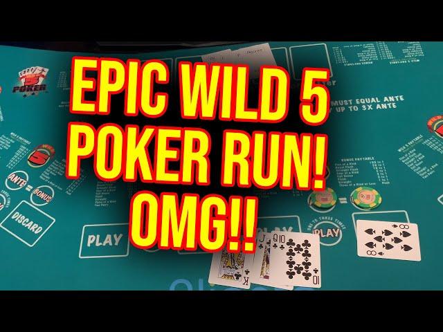 ABSOLUTELY INSANE Wild 5 POKER! EPIC Rollercoaster Ride!!