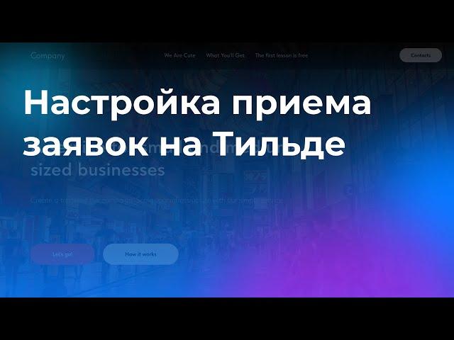 Сайт на Тильде | Настройка приема заявок | 9 минут урок